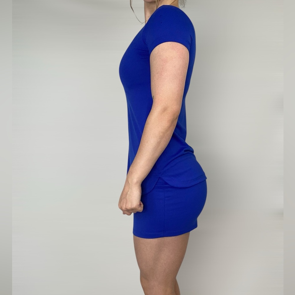 SUSANA MONACO Short Sleeve Shirt Dress Stretchy Minimal Mini - Picture 2 of 5